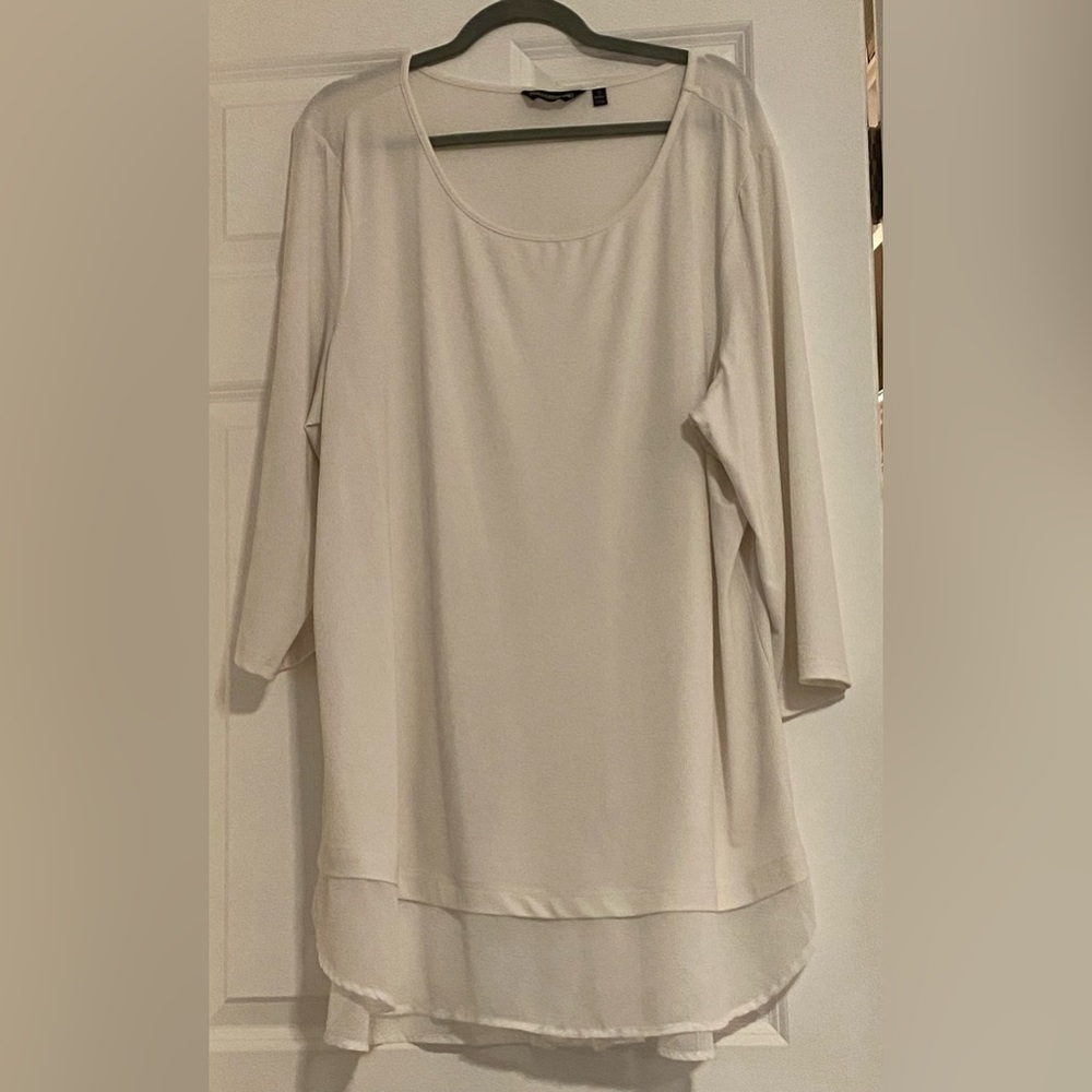 Tunic with layered hem